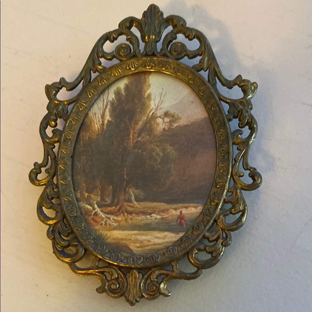 Ornate Gold Framed Landscape Art-Italy